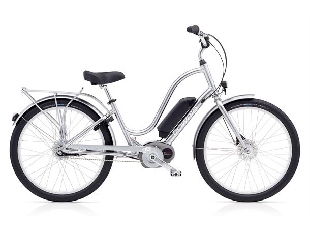 Electra Townie GO! 8i Bosch Elsykkel 2017 mod, 8 interne gir, Polished Silver 